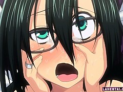 Cute little hentai teenie sucks and rides hard cock