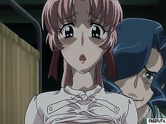 Hentai shemale brutally fucked in gangbang outdoors